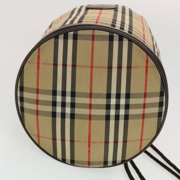 BURBERRYSs Nova Check Shoulder Bag Nylon Leather Beige Auth 44757 - Picture 5 of 16